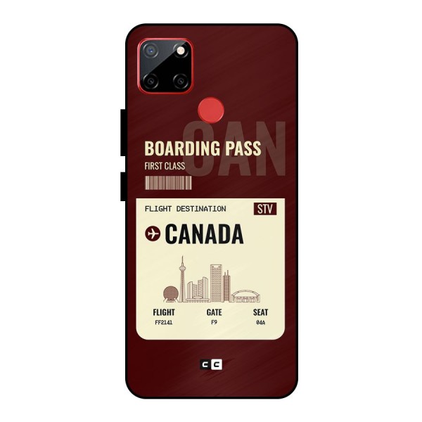 Canada Boarding Pass Metal Back Case for Realme C12