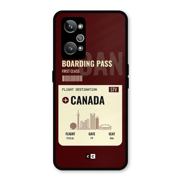 Canada Boarding Pass Metal Back Case for Realme GT 2