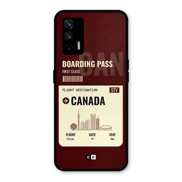 Canada Boarding Pass Metal Back Case for Realme GT 5G