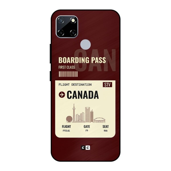 Canada Boarding Pass Metal Back Case for Realme Narzo 20