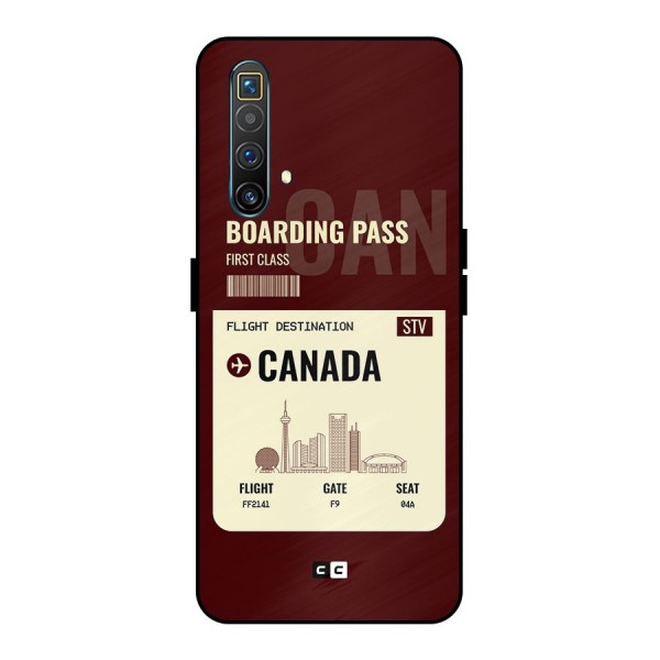 Canada Boarding Pass Metal Back Case for Realme X3