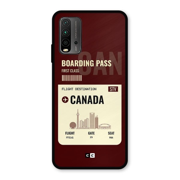 Canada Boarding Pass Metal Back Case for Redmi 9 Power