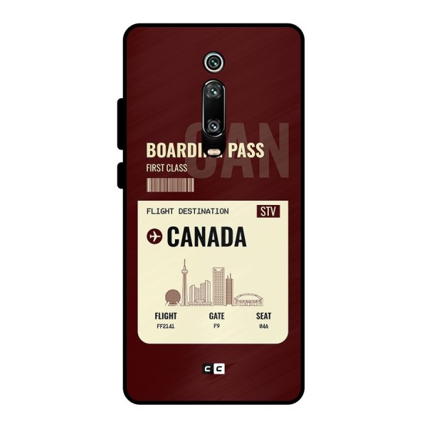 Canada Boarding Pass Metal Back Case for Redmi K20 Pro