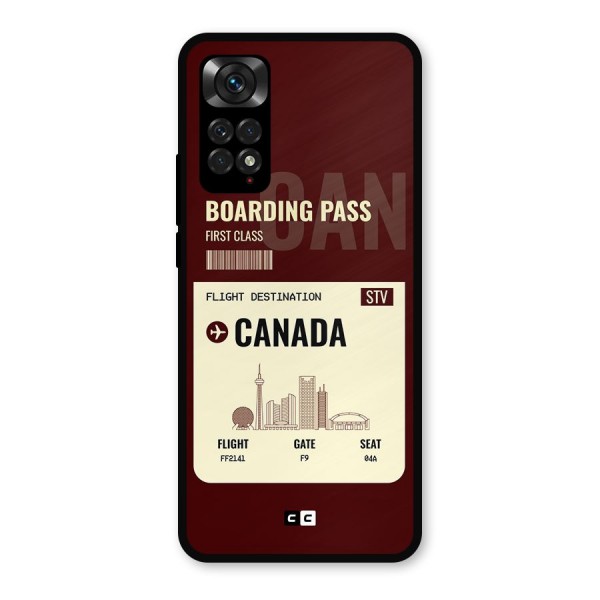 Canada Boarding Pass Metal Back Case for Redmi Note 11