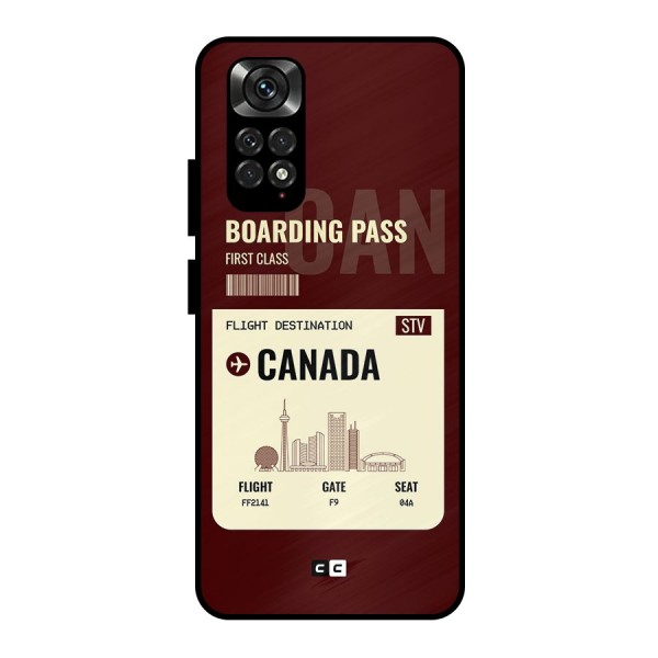 Canada Boarding Pass Metal Back Case for Redmi Note 11 Pro