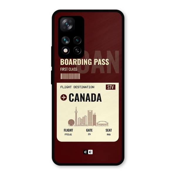 Canada Boarding Pass Metal Back Case for Xiaomi 11i 5G