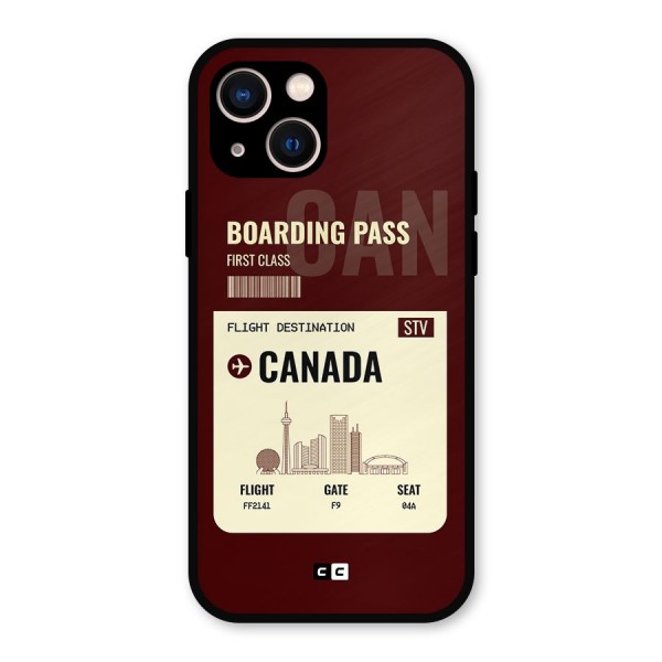 Canada Boarding Pass Metal Back Case for iPhone 13