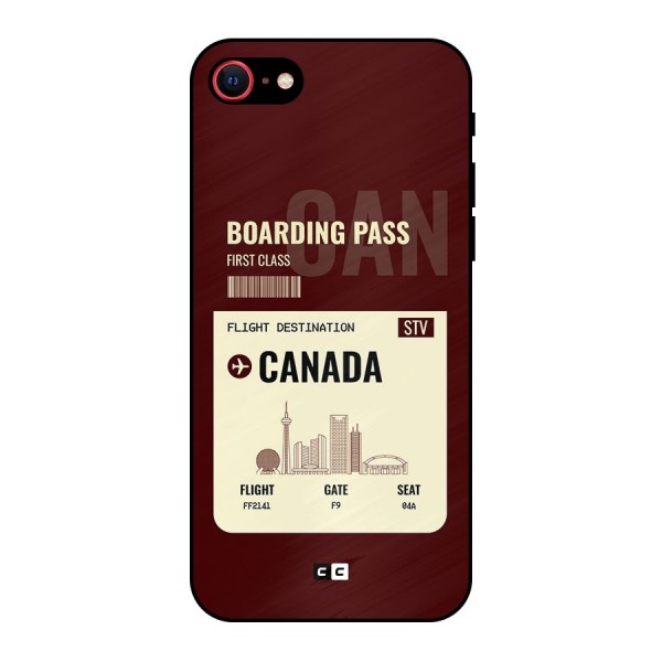 Canada Boarding Pass Metal Back Case for iPhone SE 2020