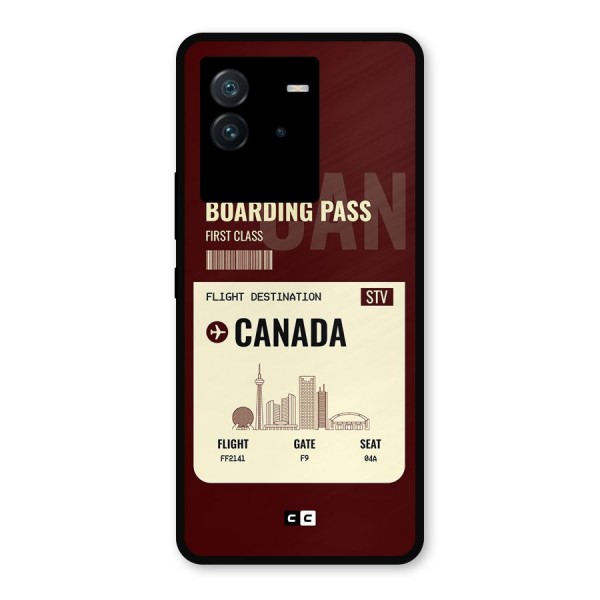 Canada Boarding Pass Metal Back Case for iQOO Neo 6 5G
