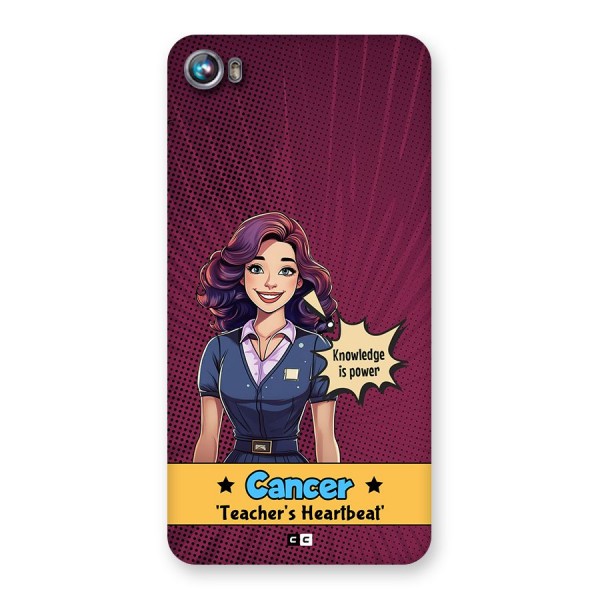 Cancer Heartbeat Back Case for Canvas Fire 4 (A107)