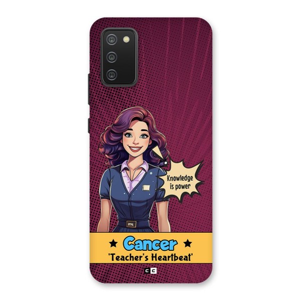 Cancer Heartbeat Back Case for Galaxy F02s