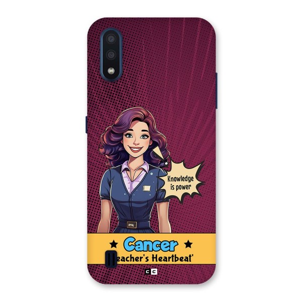 Cancer Heartbeat Back Case for Galaxy M01