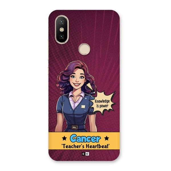 Cancer Heartbeat Back Case for Mi A2