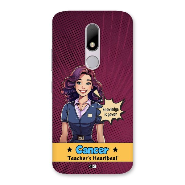 Cancer Heartbeat Back Case for Moto M