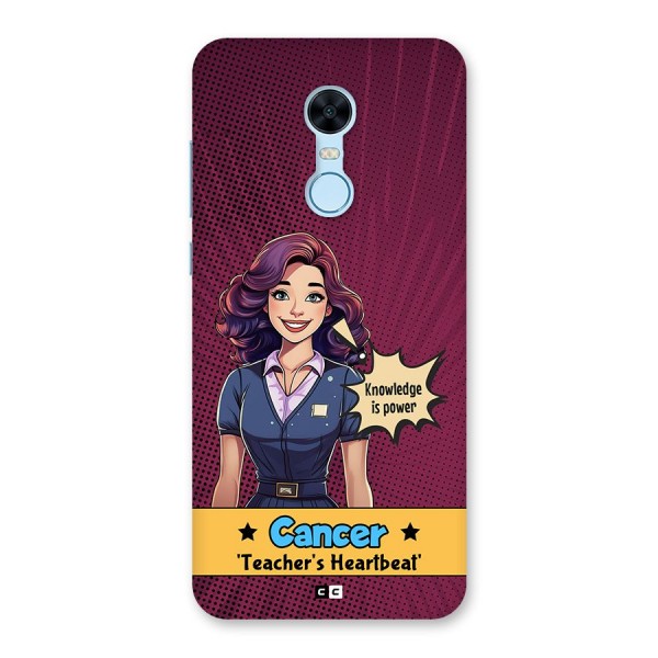 Cancer Heartbeat Back Case for Redmi Note 5