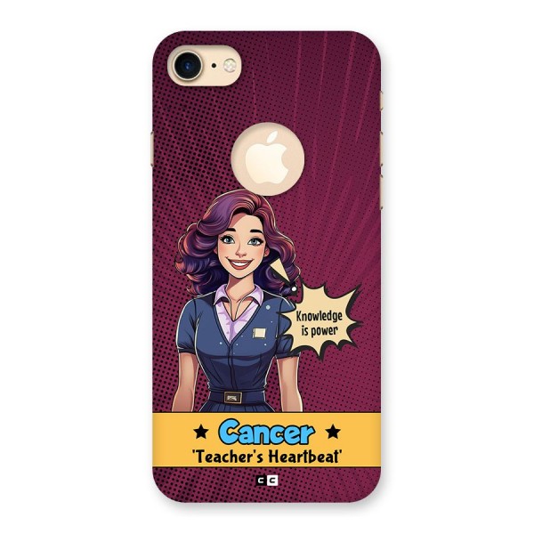 Cancer Heartbeat Back Case for iPhone 8 Logo Cut