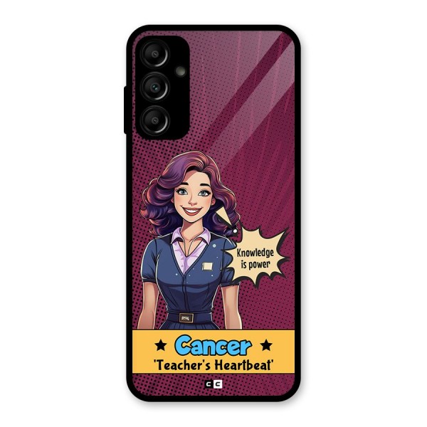 Cancer Heartbeat Glass Back Case for Galaxy A14 5G