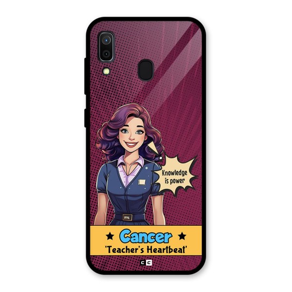 Cancer Heartbeat Glass Back Case for Galaxy A30