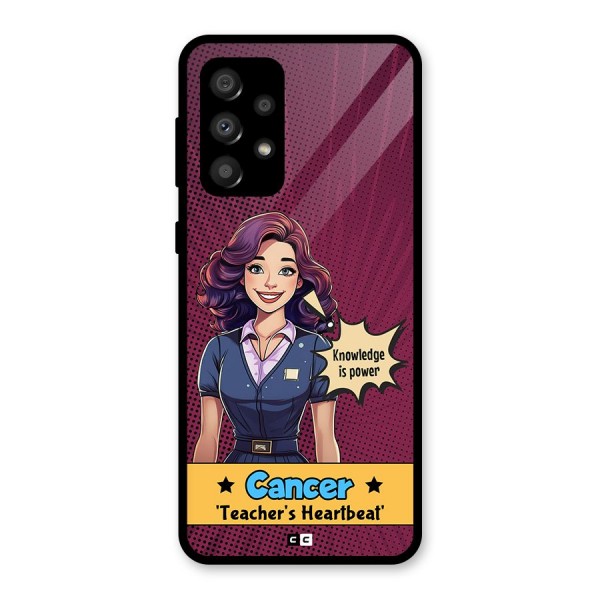 Cancer Heartbeat Glass Back Case for Galaxy A32