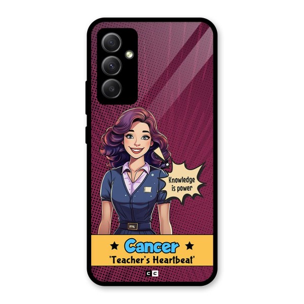 Cancer Heartbeat Glass Back Case for Galaxy A34