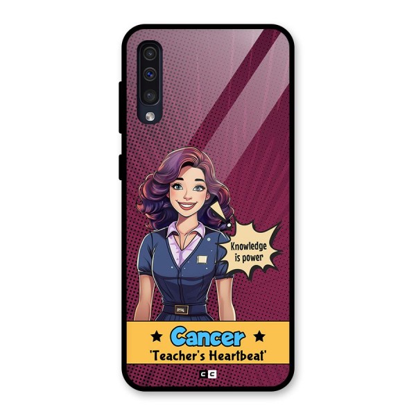 Cancer Heartbeat Glass Back Case for Galaxy A50