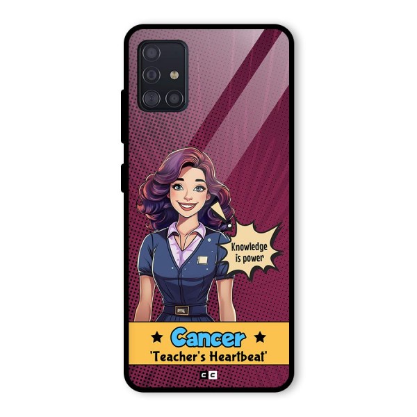 Cancer Heartbeat Glass Back Case for Galaxy A51