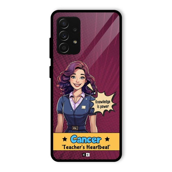 Cancer Heartbeat Glass Back Case for Galaxy A53 5G