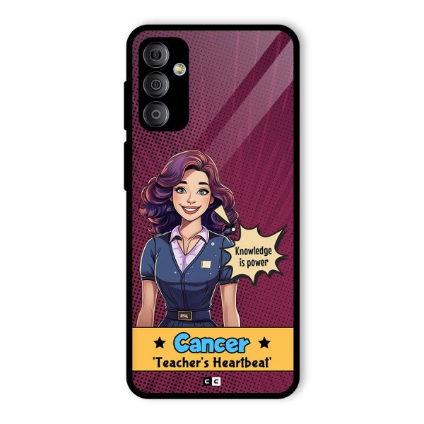 Cancer Heartbeat Glass Back Case for Galaxy F23