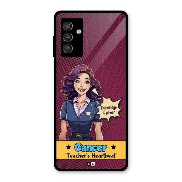 Cancer Heartbeat Glass Back Case for Galaxy M13