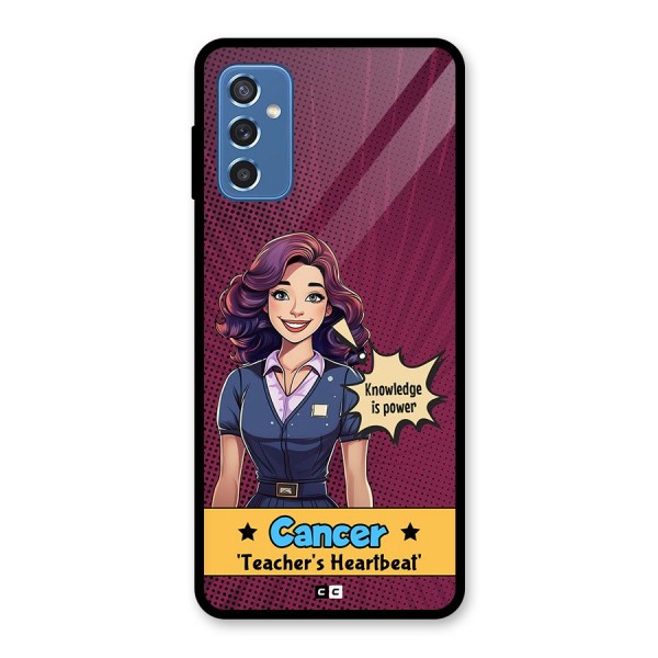 Cancer Heartbeat Glass Back Case for Galaxy M52 5G