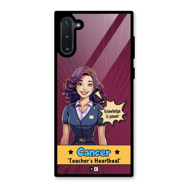 Cancer Heartbeat Glass Back Case for Galaxy Note 10