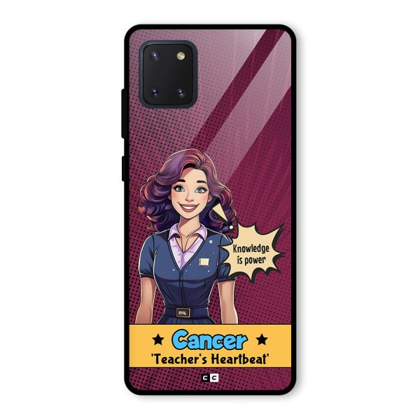 Cancer Heartbeat Glass Back Case for Galaxy Note 10 Lite