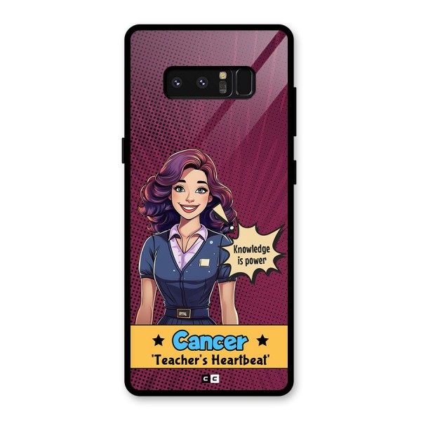 Cancer Heartbeat Glass Back Case for Galaxy Note 8