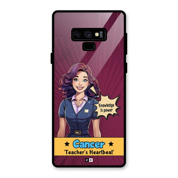 Cancer Heartbeat Glass Back Case for Galaxy Note 9