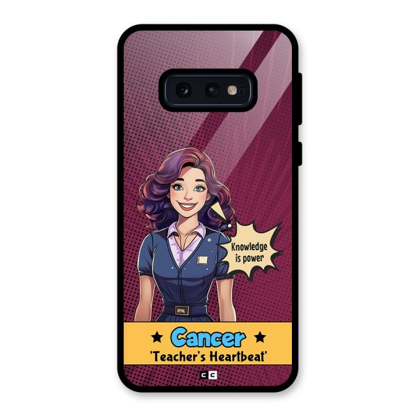 Cancer Heartbeat Glass Back Case for Galaxy S10e