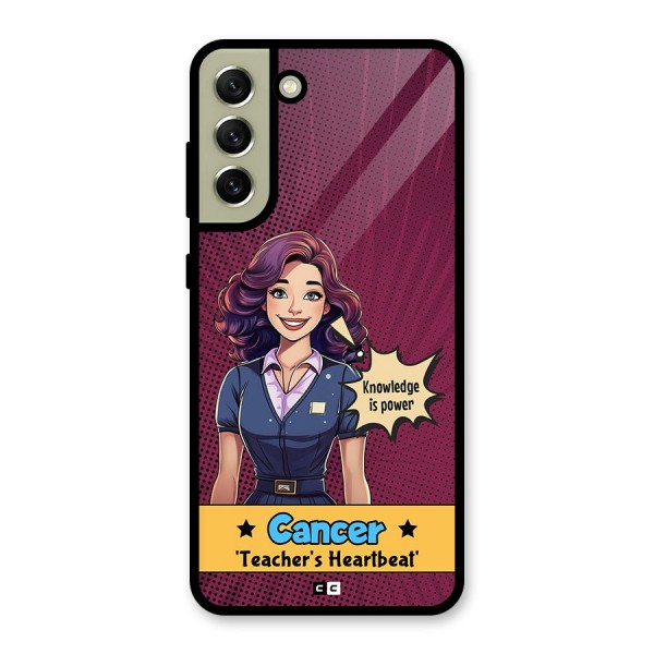 Cancer Heartbeat Glass Back Case for Galaxy S21 FE 5G