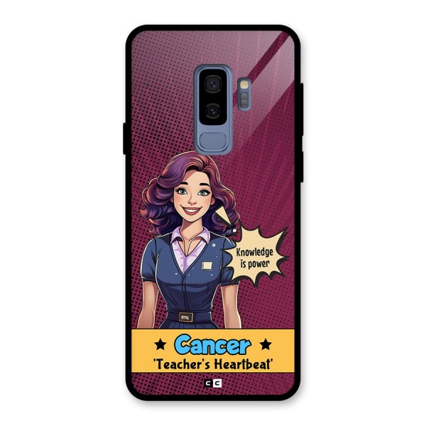 Cancer Heartbeat Glass Back Case for Galaxy S9 Plus