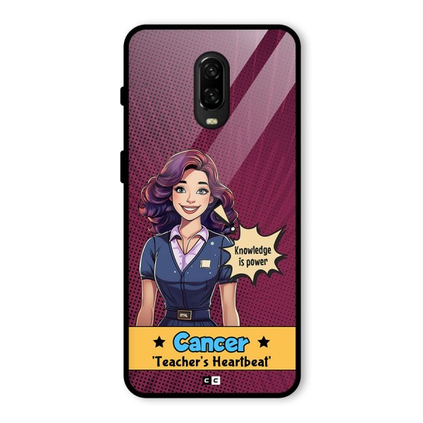 Cancer Heartbeat Glass Back Case for OnePlus 6T