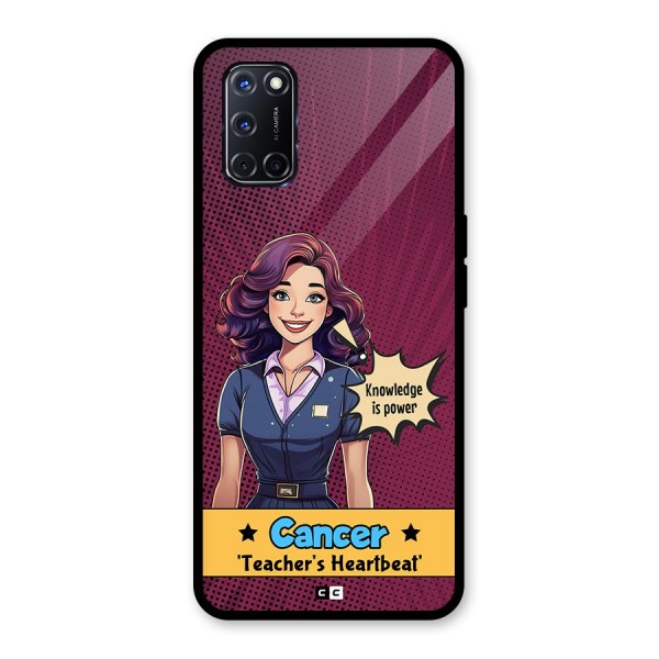 Cancer Heartbeat Glass Back Case for Oppo A52