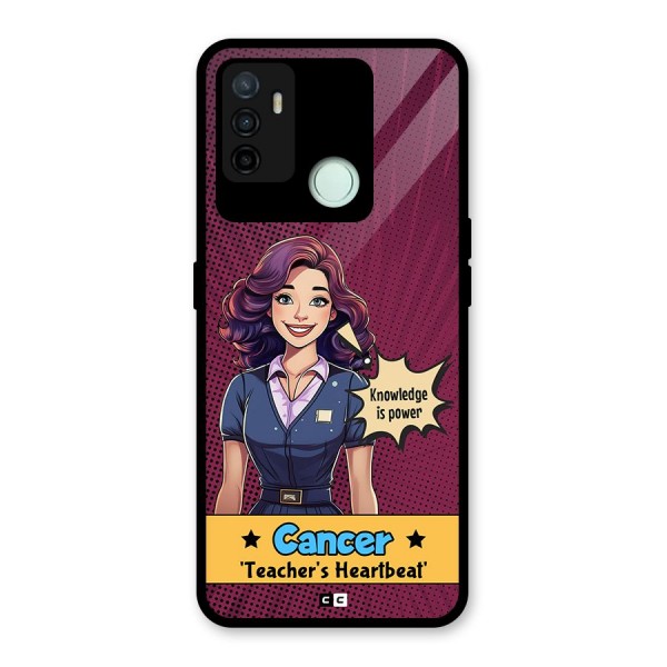 Cancer Heartbeat Glass Back Case for Oppo A53