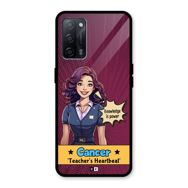 Cancer Heartbeat Glass Back Case for Oppo A53s 5G