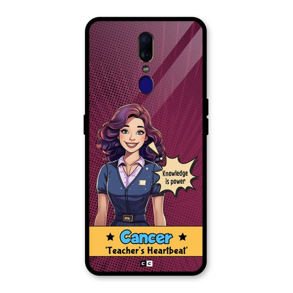 Cancer Heartbeat Glass Back Case for Oppo F11