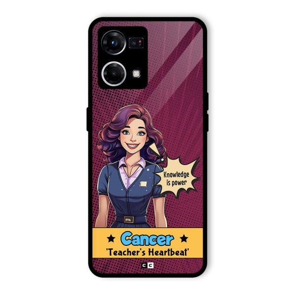 Cancer Heartbeat Glass Back Case for Oppo F21 Pro 5G