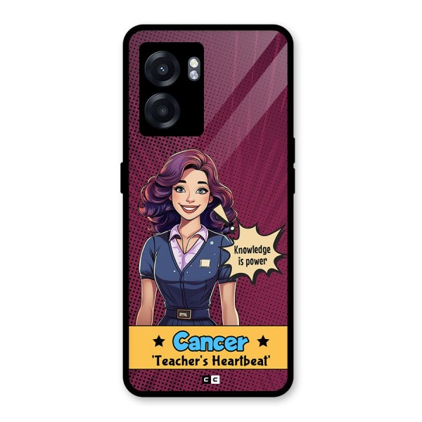 Cancer Heartbeat Glass Back Case for Oppo K10 (5G)