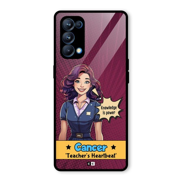 Cancer Heartbeat Glass Back Case for Oppo Reno5 Pro 5G