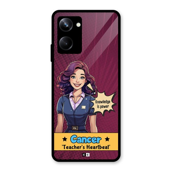 Cancer Heartbeat Glass Back Case for Realme 10 Pro