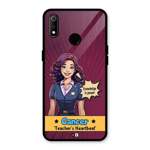 Cancer Heartbeat Glass Back Case for Realme 3i