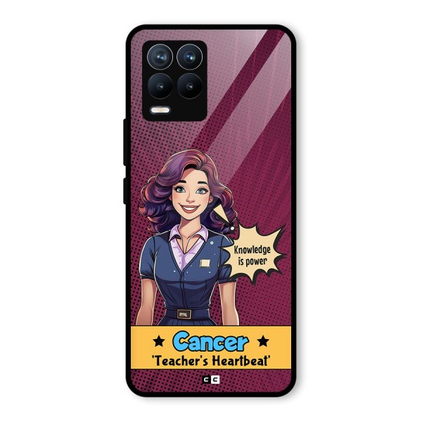 Cancer Heartbeat Glass Back Case for Realme 8