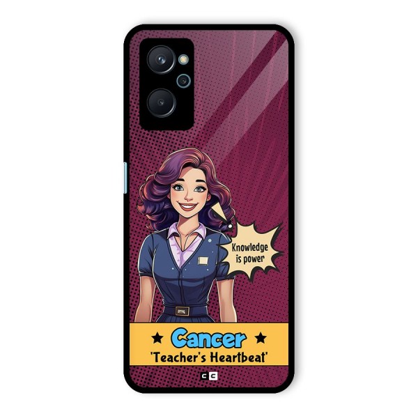 Cancer Heartbeat Glass Back Case for Realme 9i