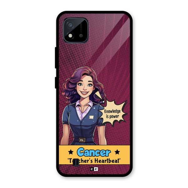 Cancer Heartbeat Glass Back Case for Realme C11 2021